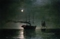 イワン・アイヴァゾフスキーは夜の静けさの中で船を作ります。